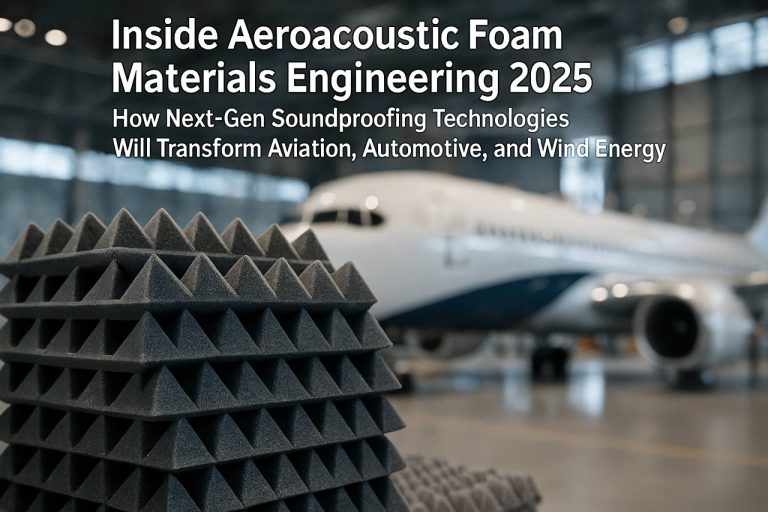 Iekšā aeroakustiskā putu materiālu inženierija 2025: Kā nākamās paaudzes skaņas izolācijas tehnoloģijas pārveidos aviāciju, automobiļus un vēja enerģiju. Izpētiet zinātni, tirgus izmaiņas un spēles noteicējus, kas pārdefinē trokšņu kontroli.